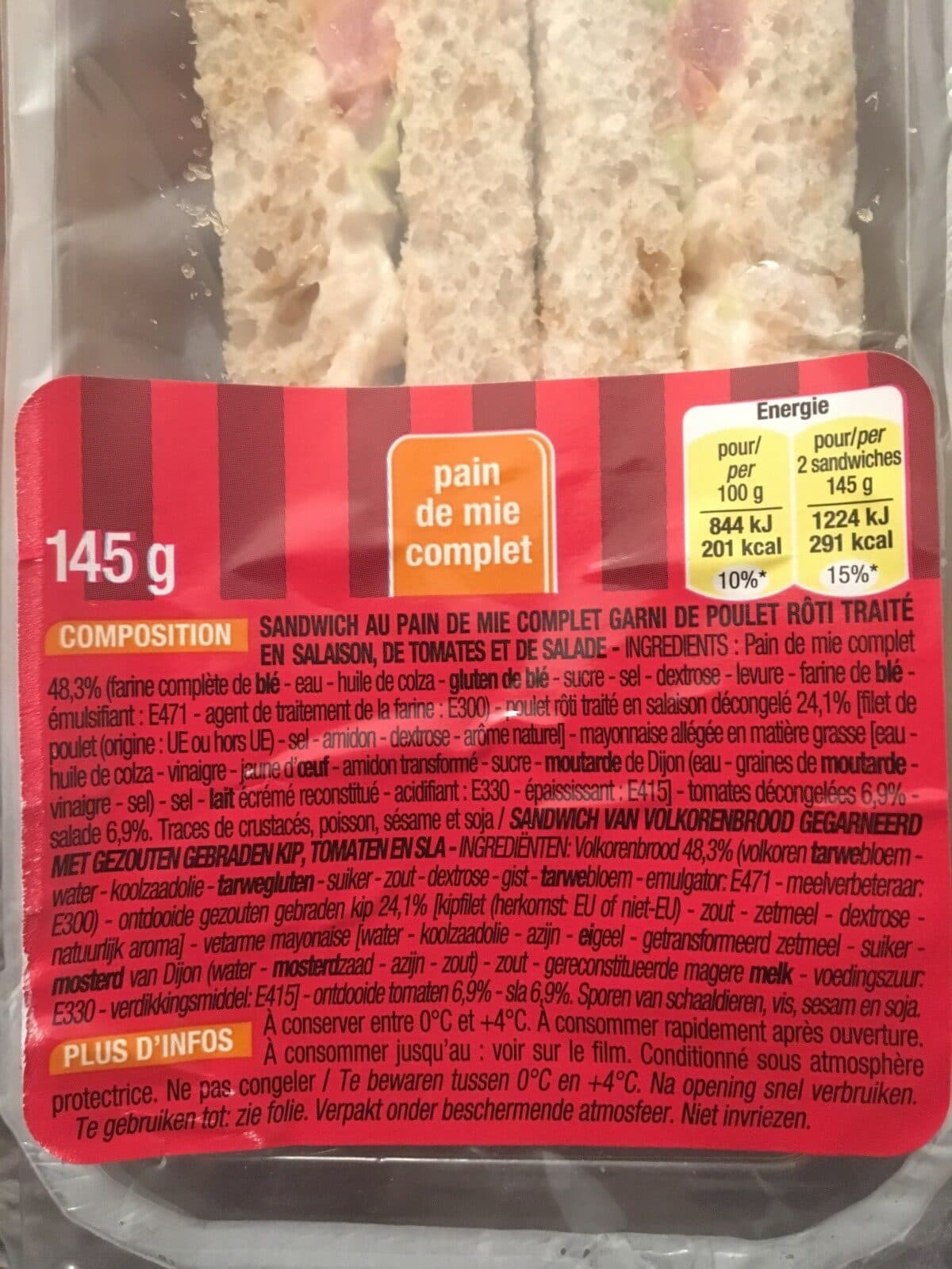 Cora Sandwich poulet packshot