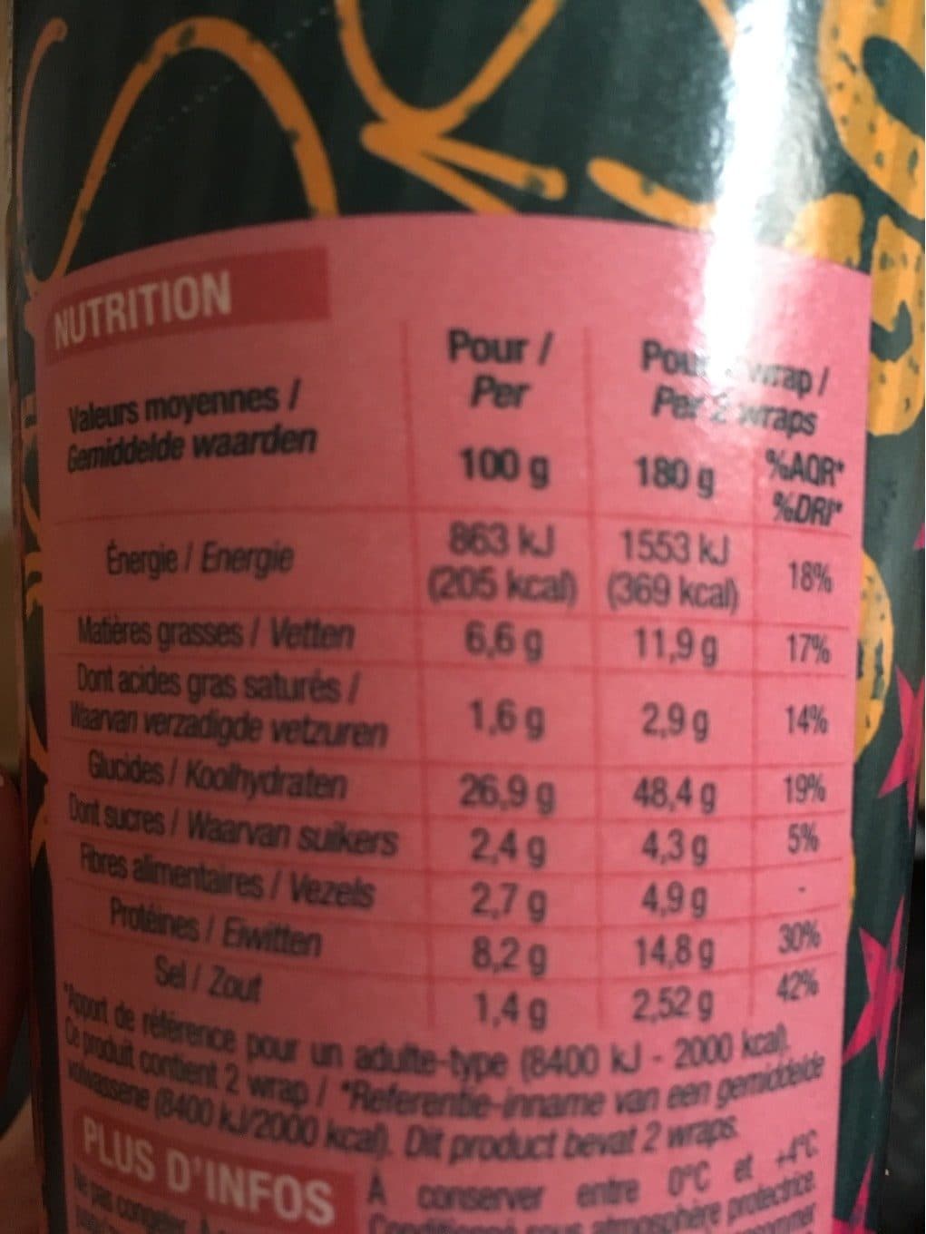 Cora Wrap Jambon Tzatziki packshot