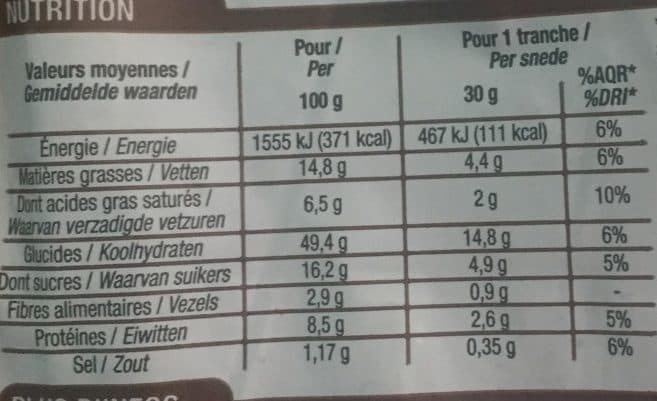 Cora Brioche Tranchée aux Pépites de Chocolat packshot