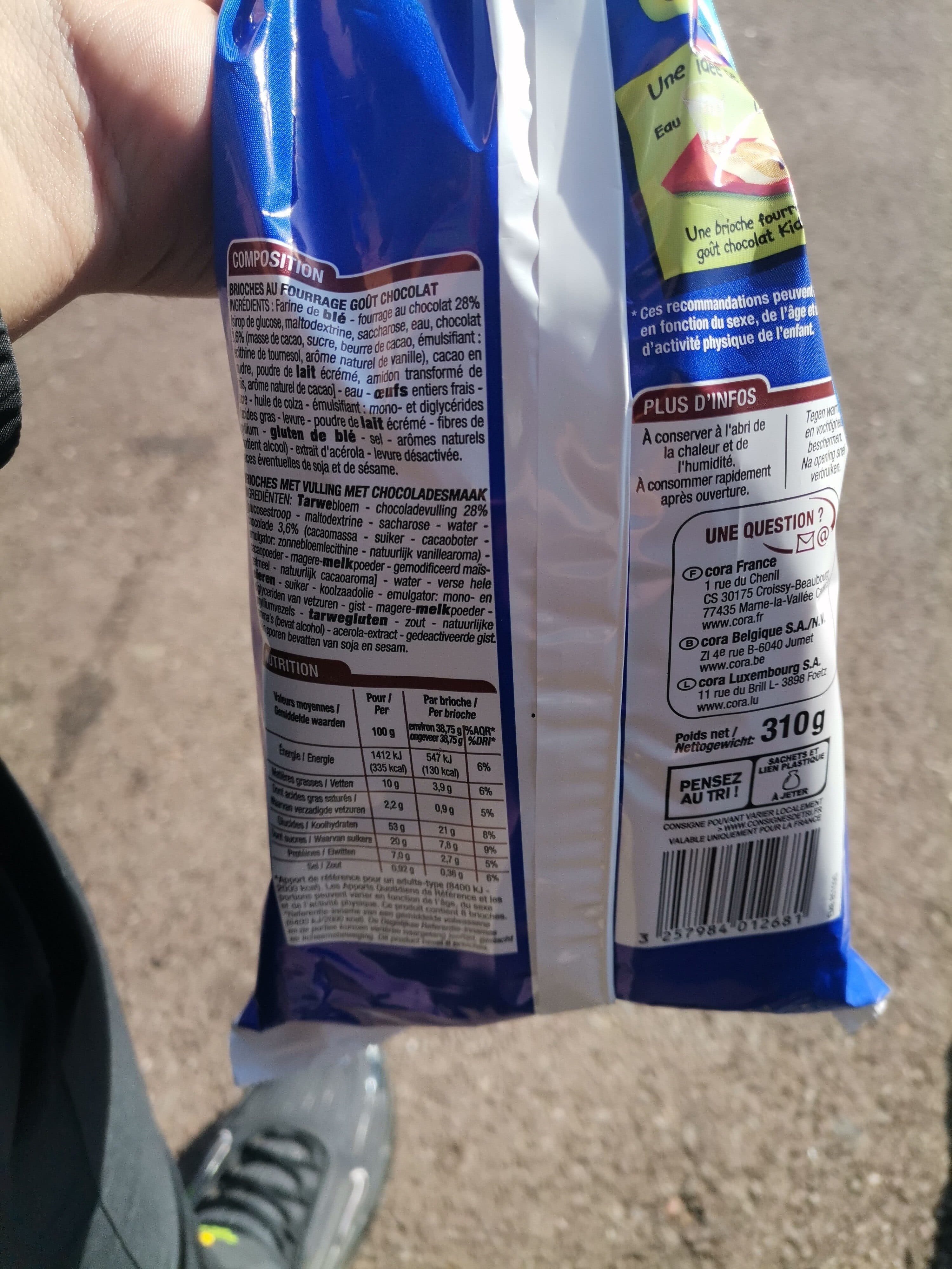 Cora Brioche Fourrée Goût Chocolat packshot
