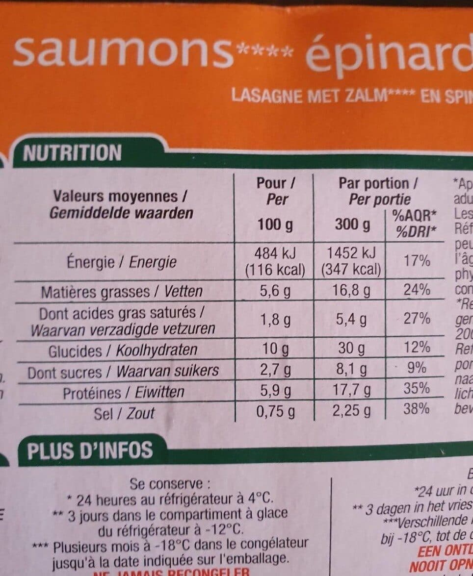 Cora Lasagnes saumons epinards packshot