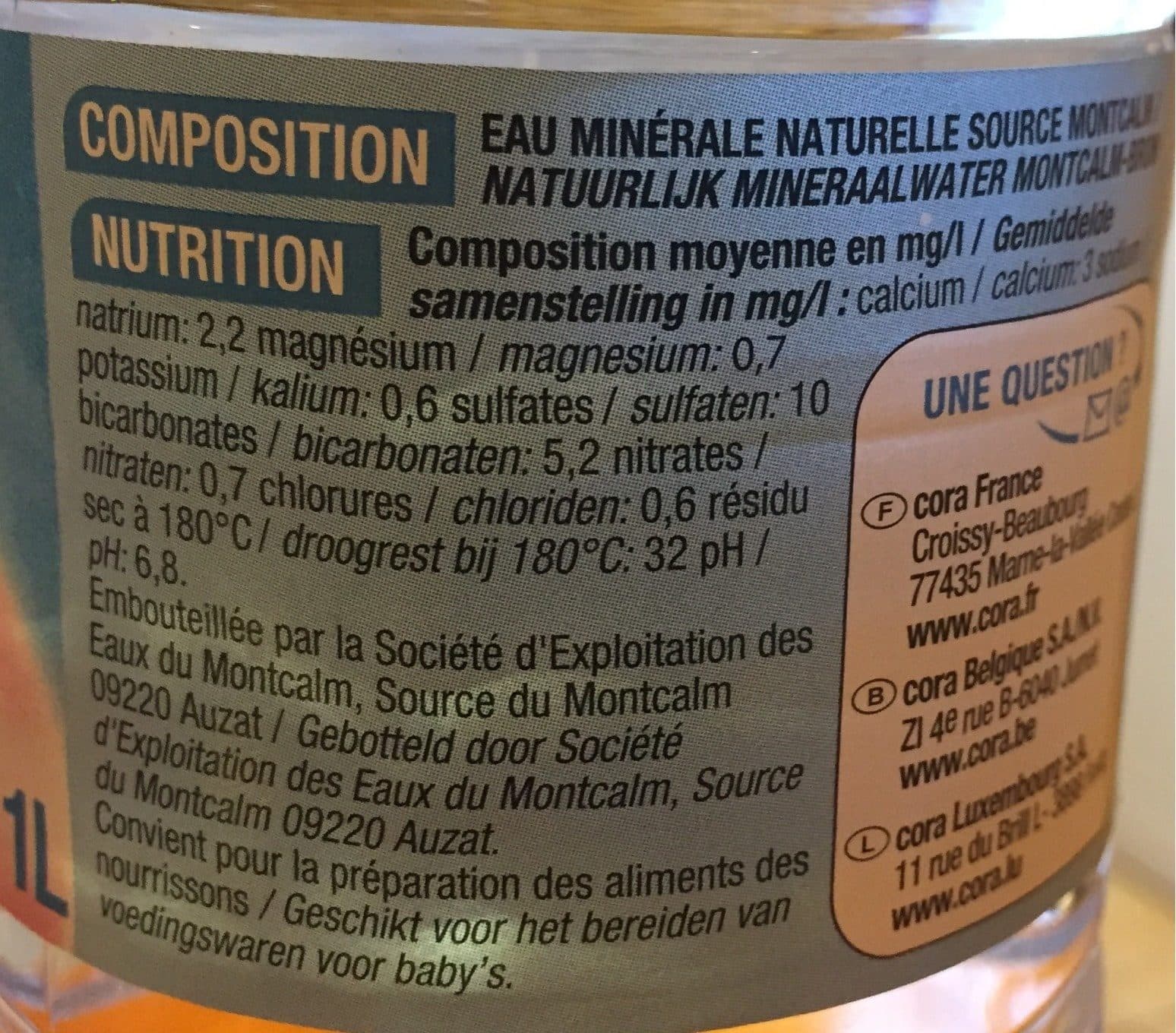 Cora Eau minerale naturelle packshot