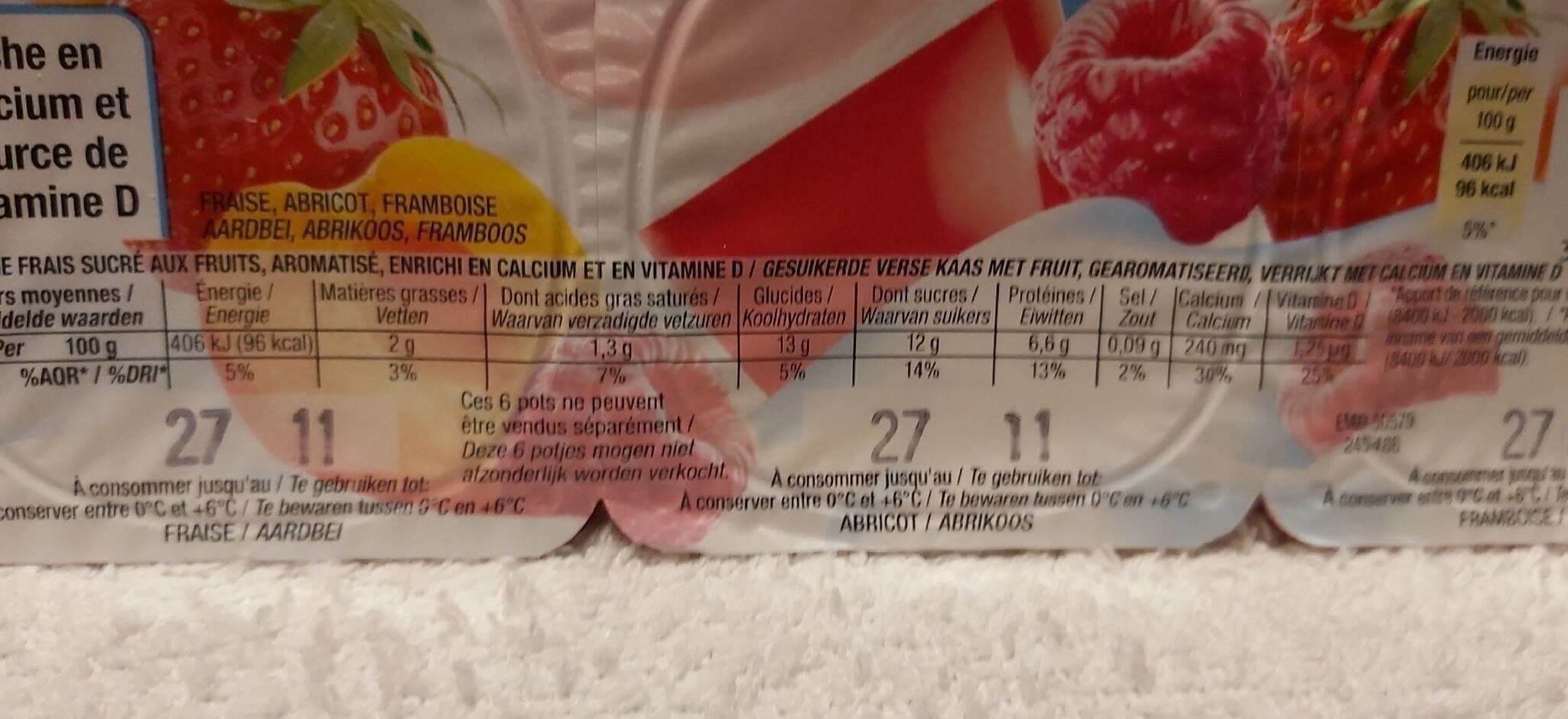 Cora Fromages Frais aux Fruits packshot