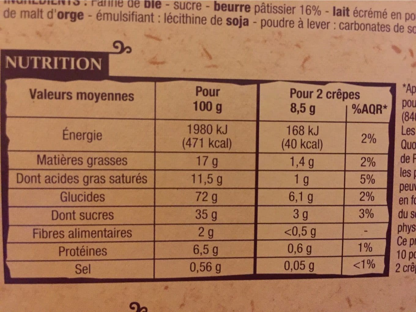 Patrimoine Gourmand Crepes dentelle packshot
