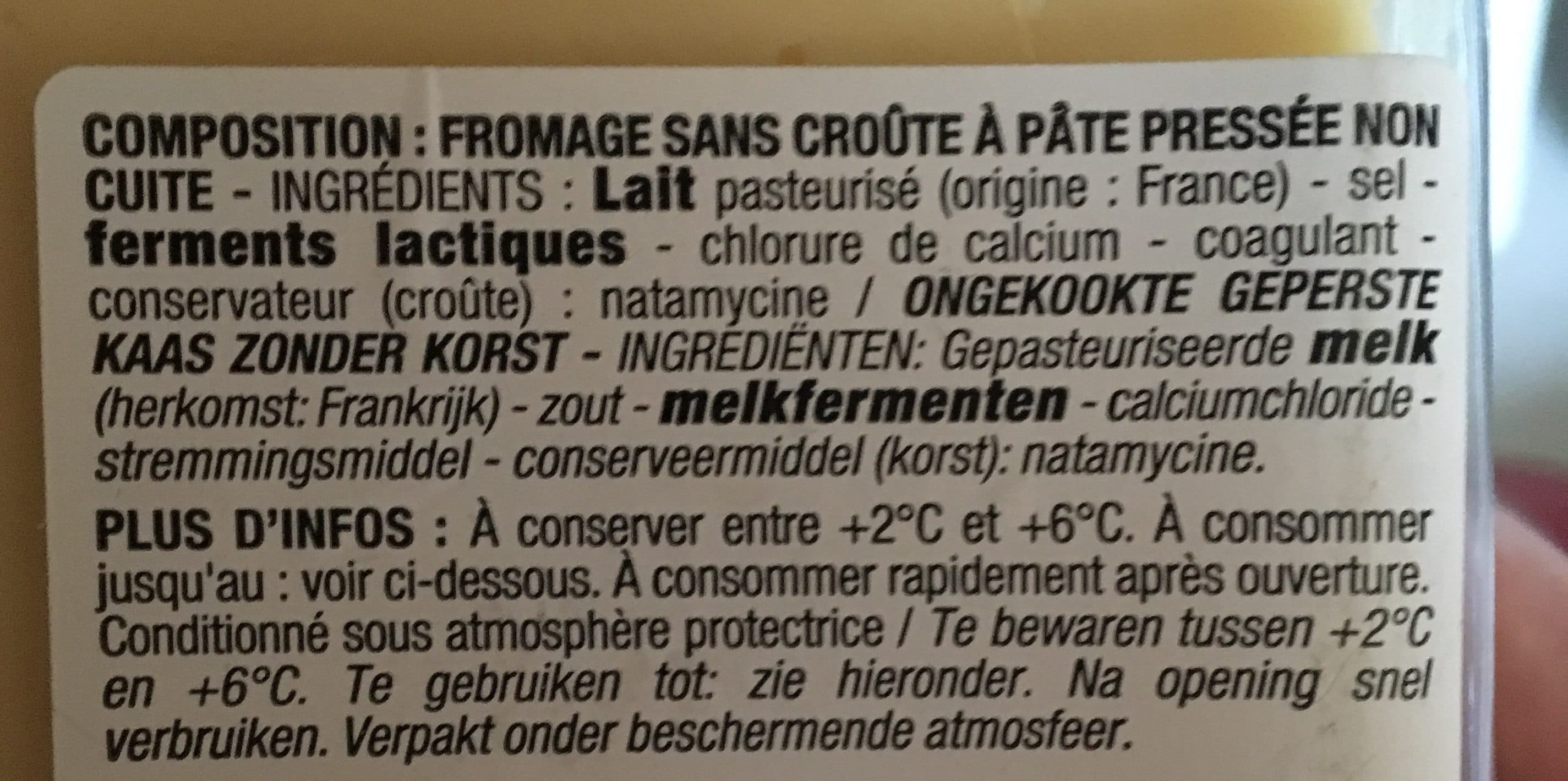 Cora Raclette sans croute packshot