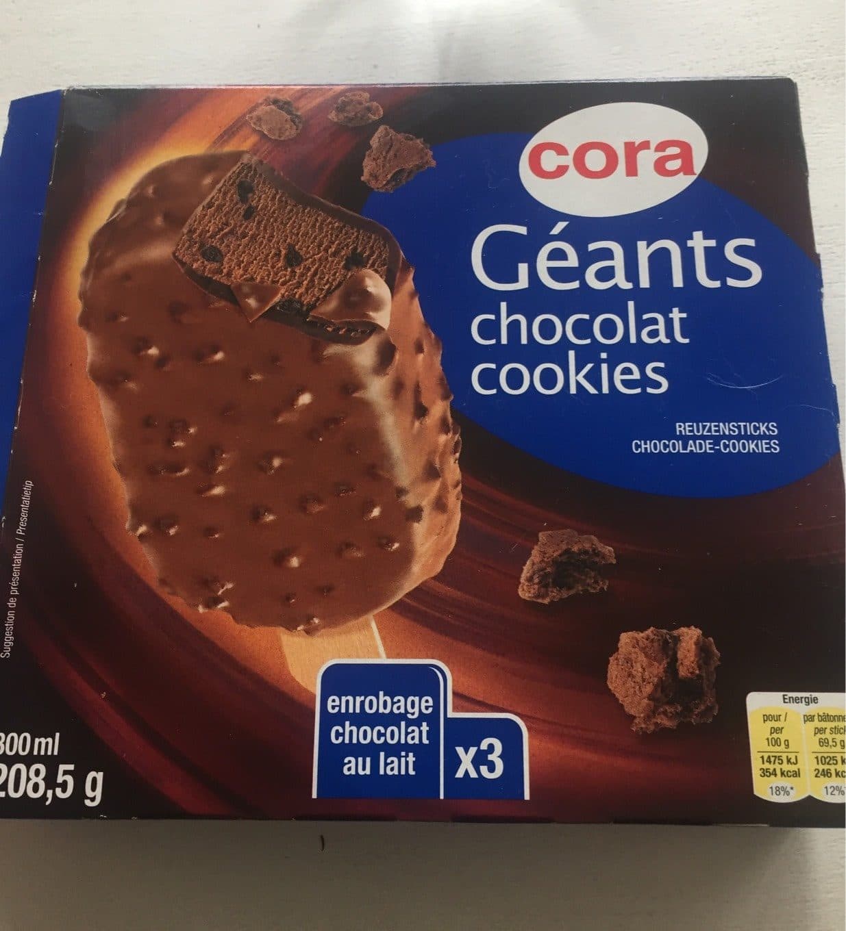 Cora Géants chocolat cookies packshot