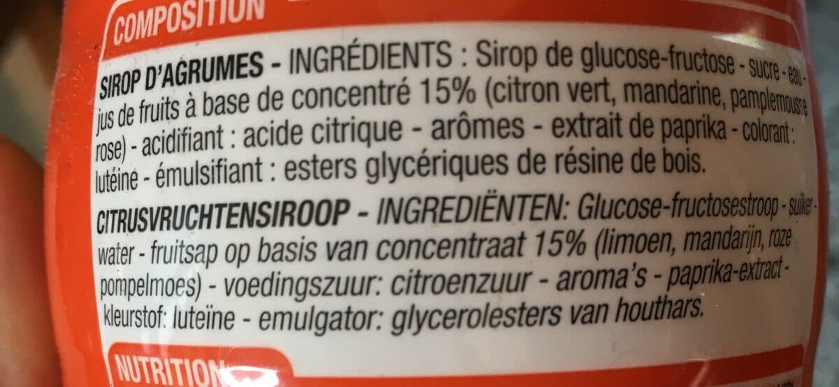 Cora Sirop d'agrumes packshot