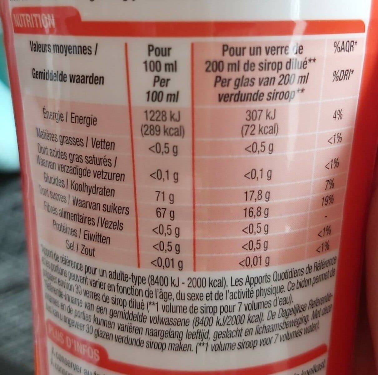 Cora Sirop d'agrumes packshot