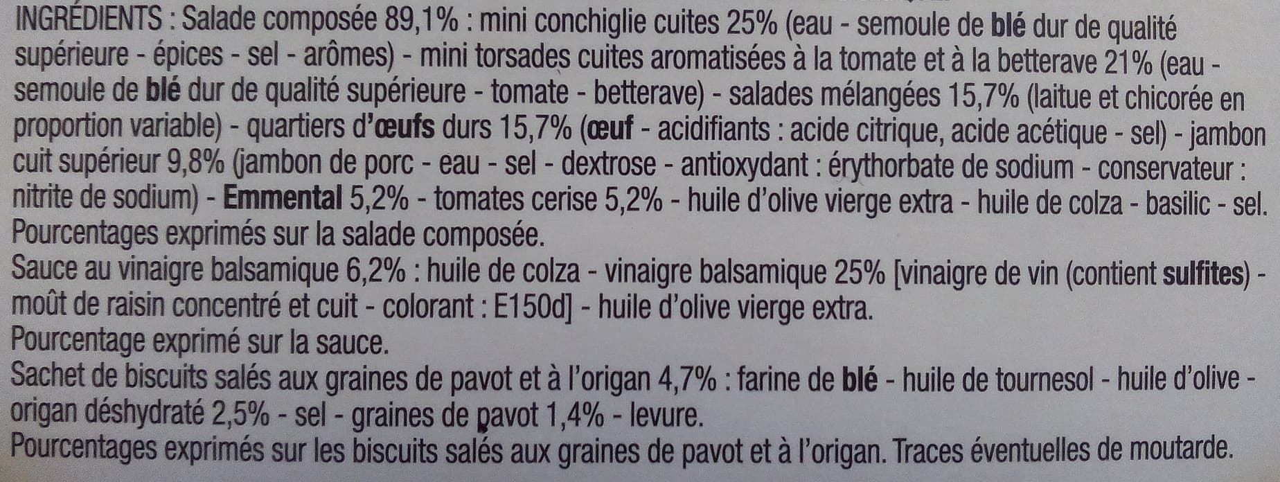 Cora Salade de pâtes, Jambon, œuf, emmental packshot