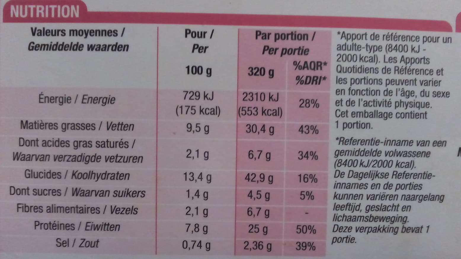 Cora Salade de pâtes, Jambon, œuf, emmental packshot