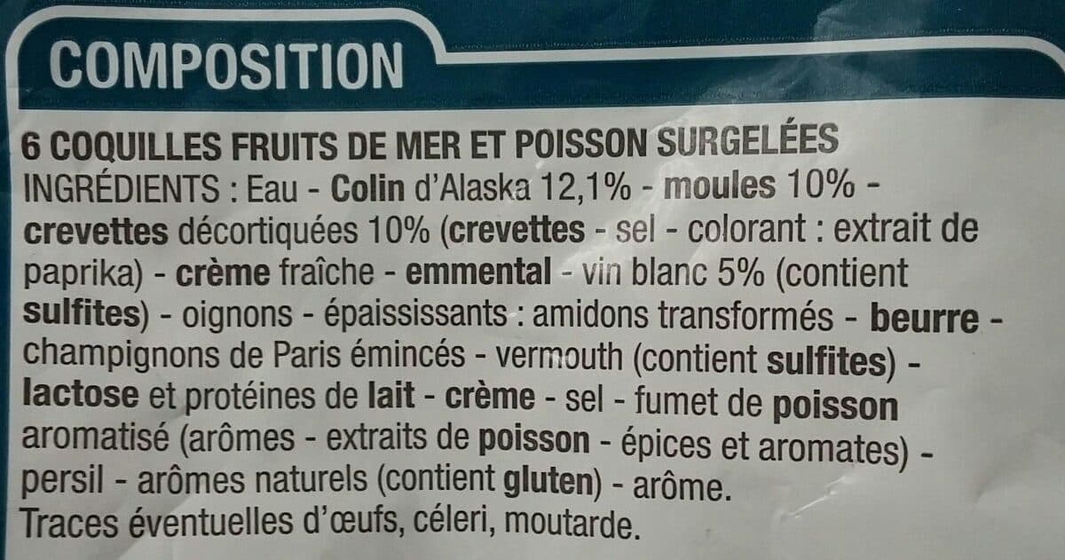 Cora Coquilles poissons et fruits de mer packshot