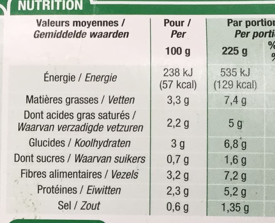 Cora Épinards hachés à la crème en palets surgelés packshot