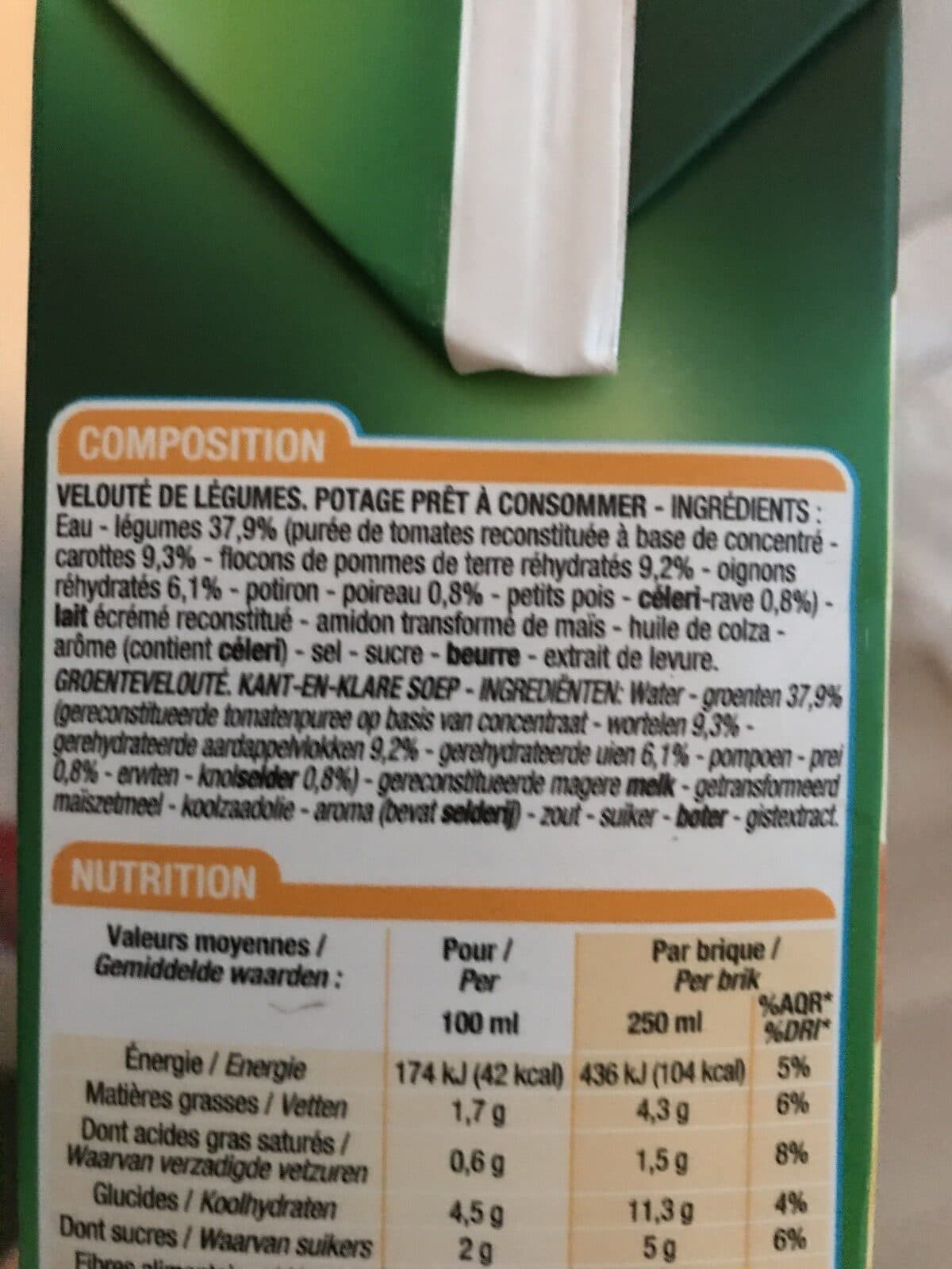 Cora Velouté de légumes packshot
