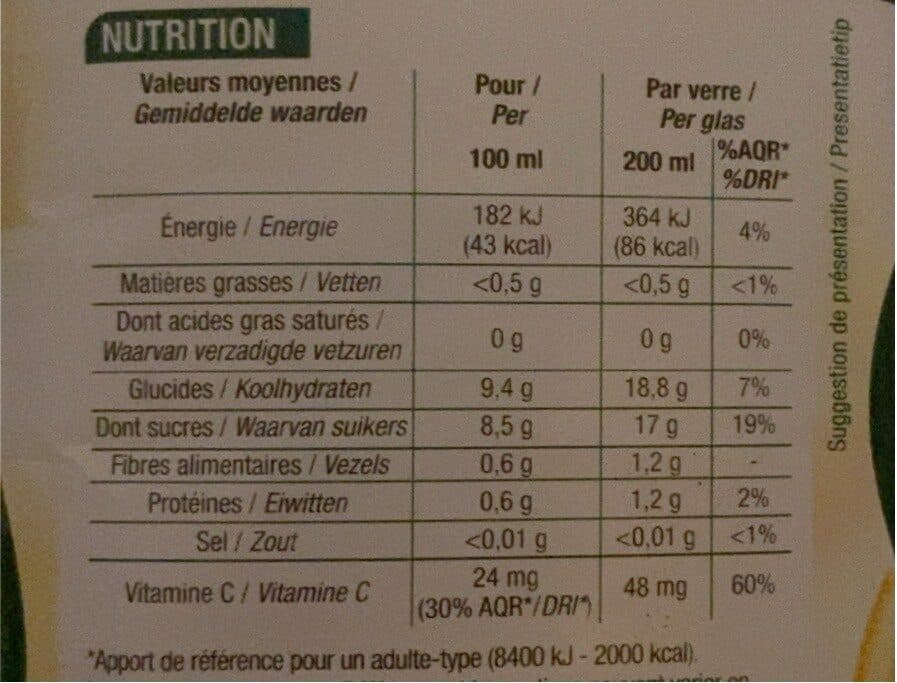 Cora 100% Pur Jus d'orange packshot