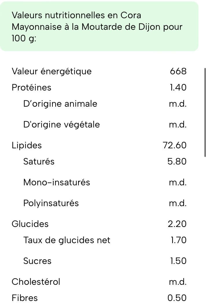 Cora Mayonnaise à la moutarde de dijon packshot