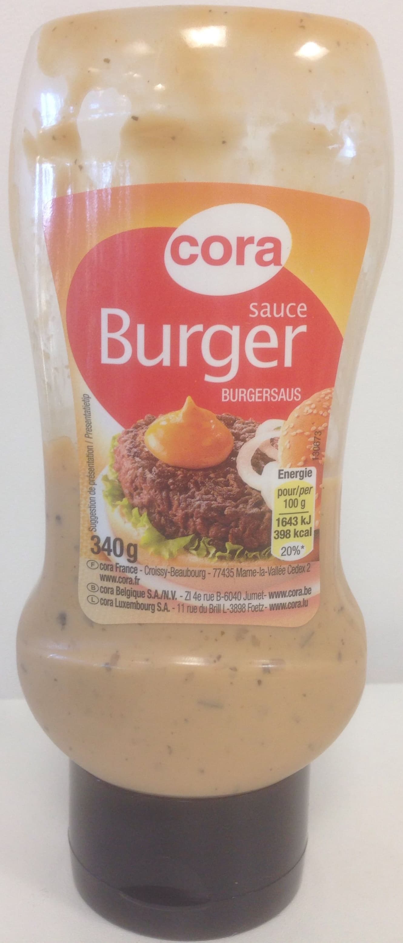 Cora Sauce Burger packshot
