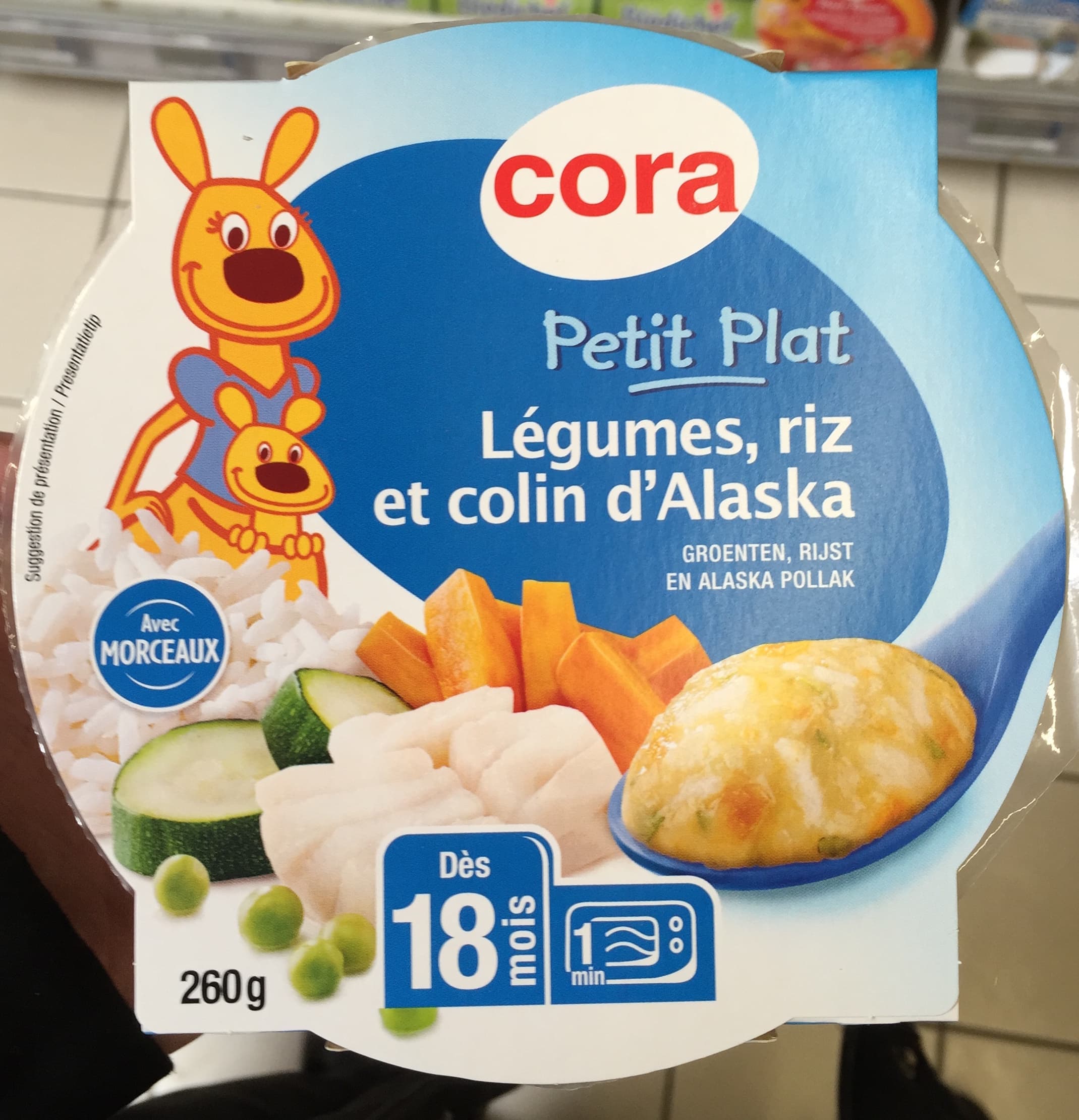 Cora Petit Plat Légumes, riz et colin d'Alaska packshot