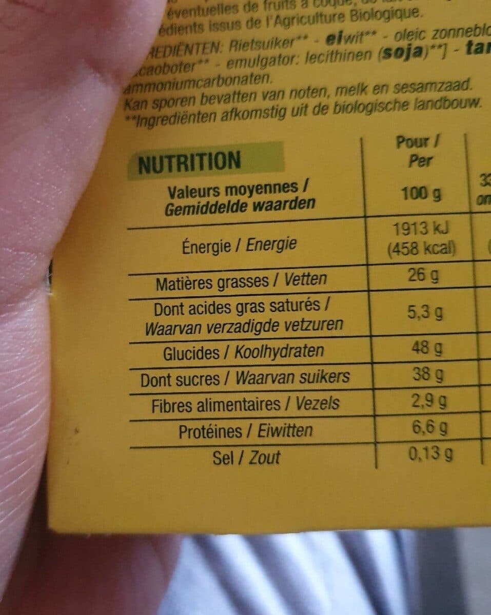 Nature bio Mini moelleux tout chocolat packshot