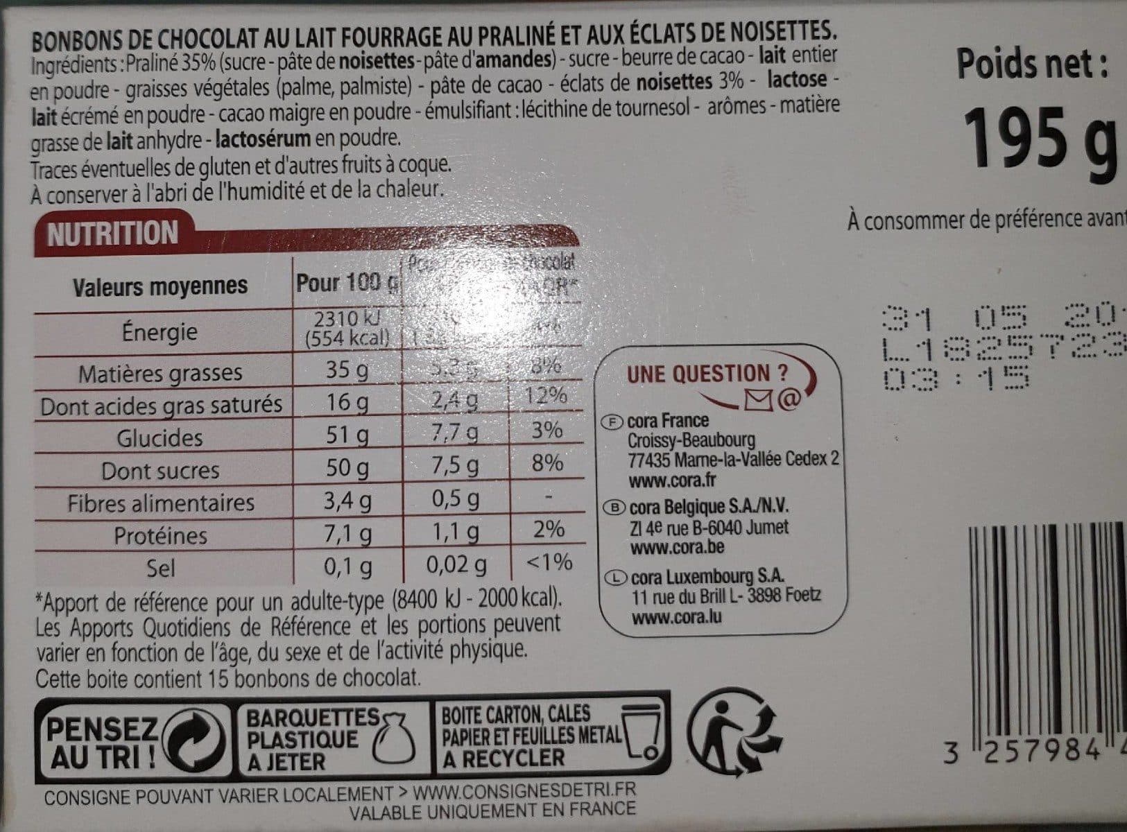 Cora Escargots chocolat lait packshot