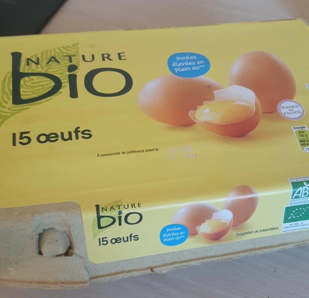 Nature bio 15 Oeufs packshot