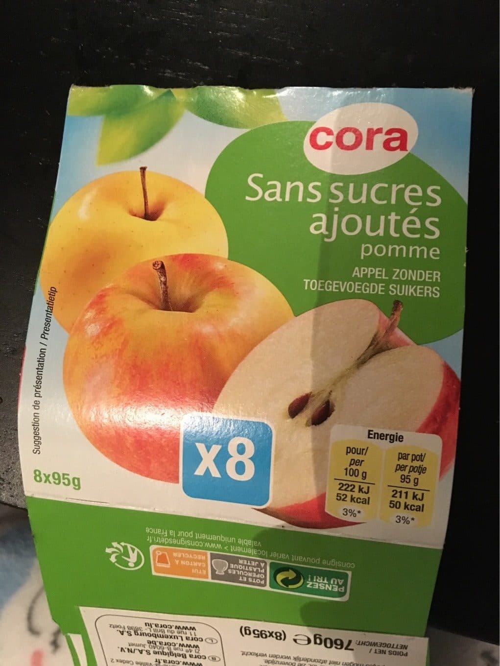 Cora Compotes sans sucres ajoutés packshot