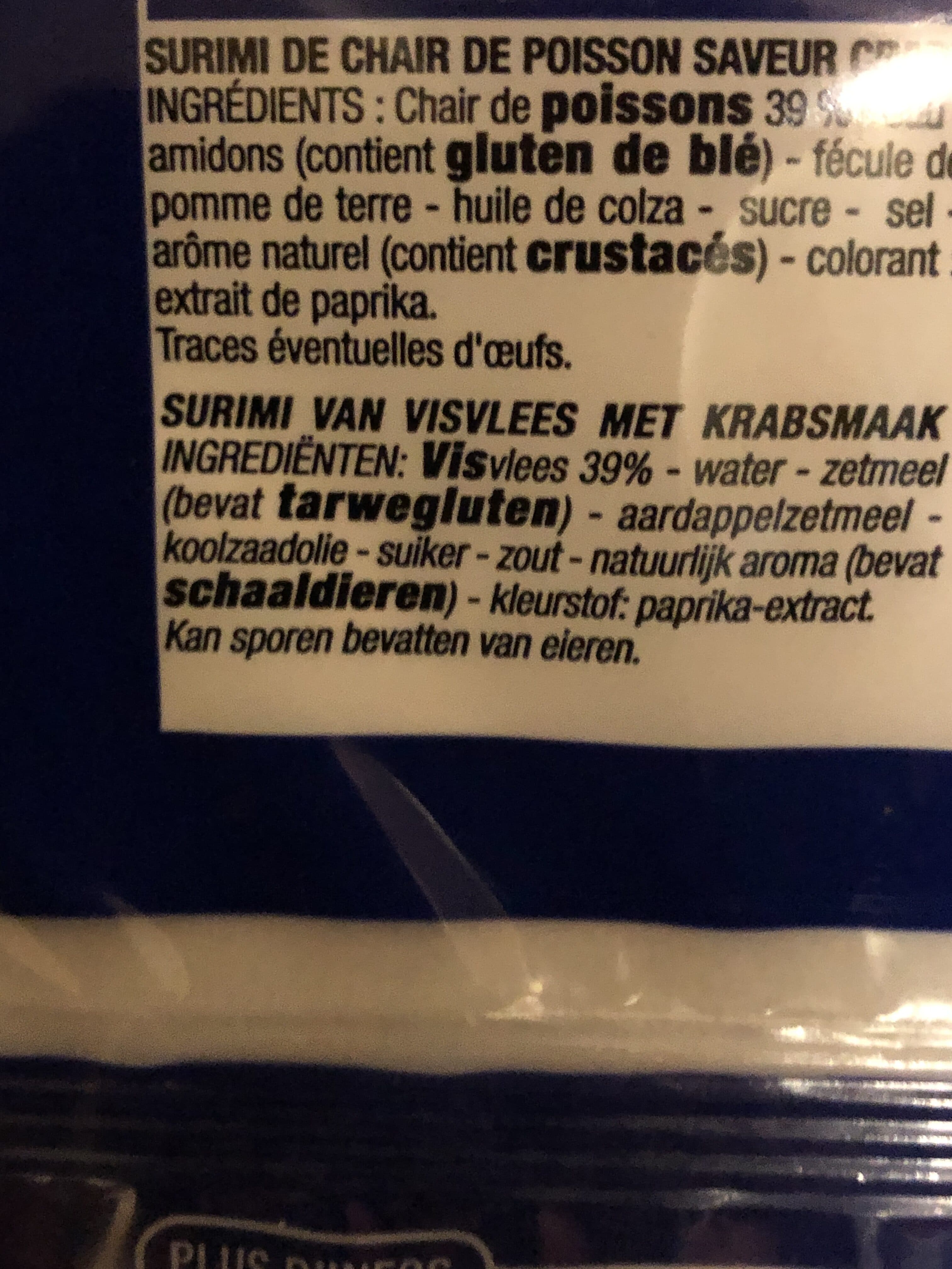 Cora Batonnets saveur crabe packshot