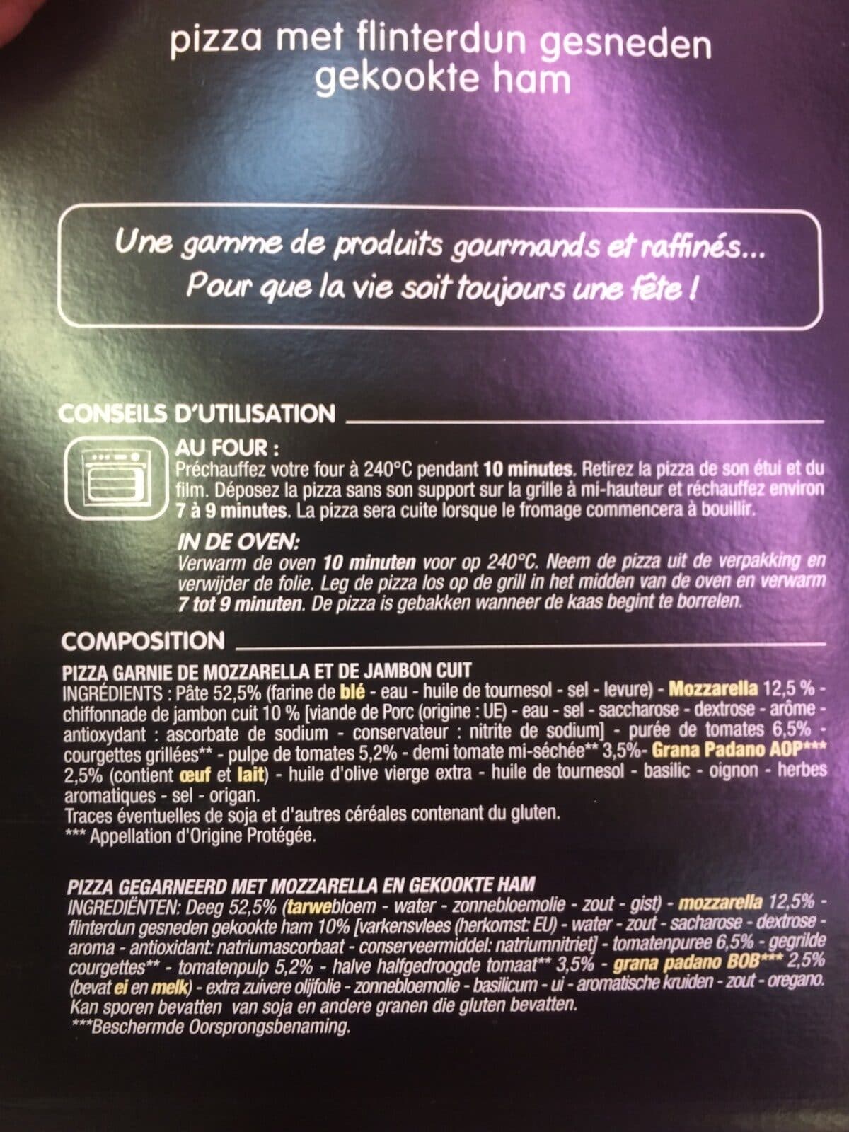 Cora Degustation Pizza Jambon Cuit packshot
