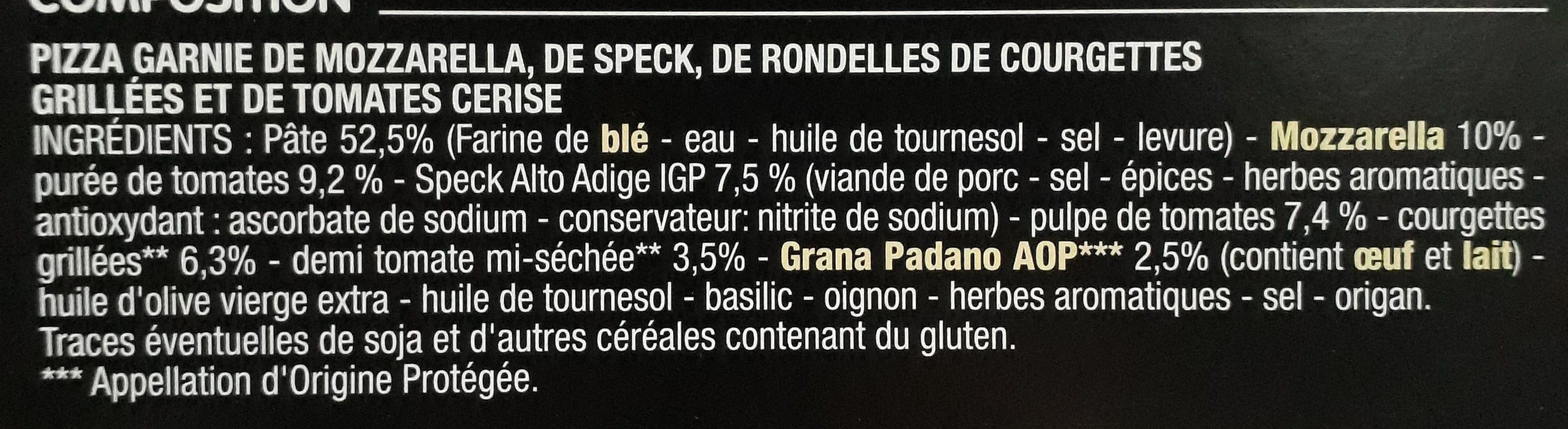Cora Pizza Mozzarella speck et légumes packshot