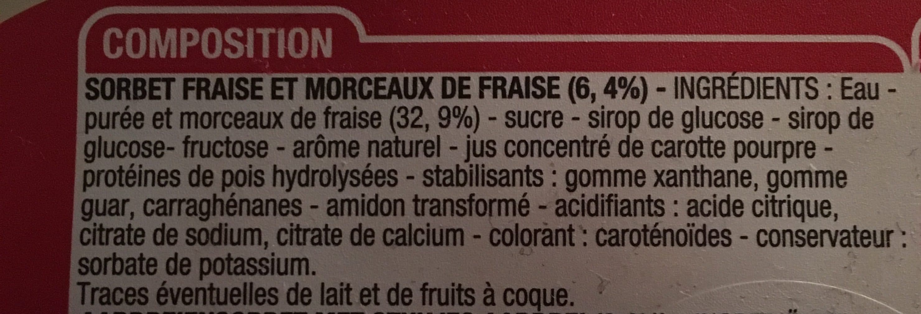 Cora Sorbet fraise packshot