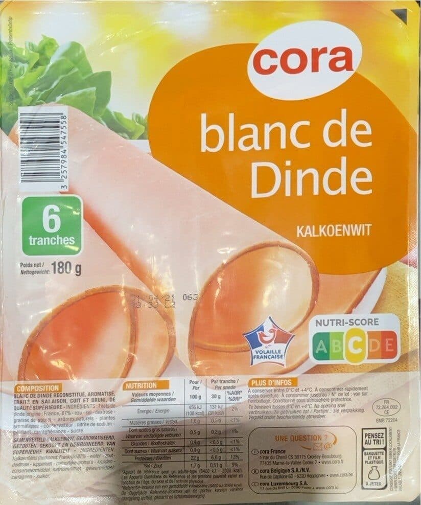 Cora Blanc de dinde packshot