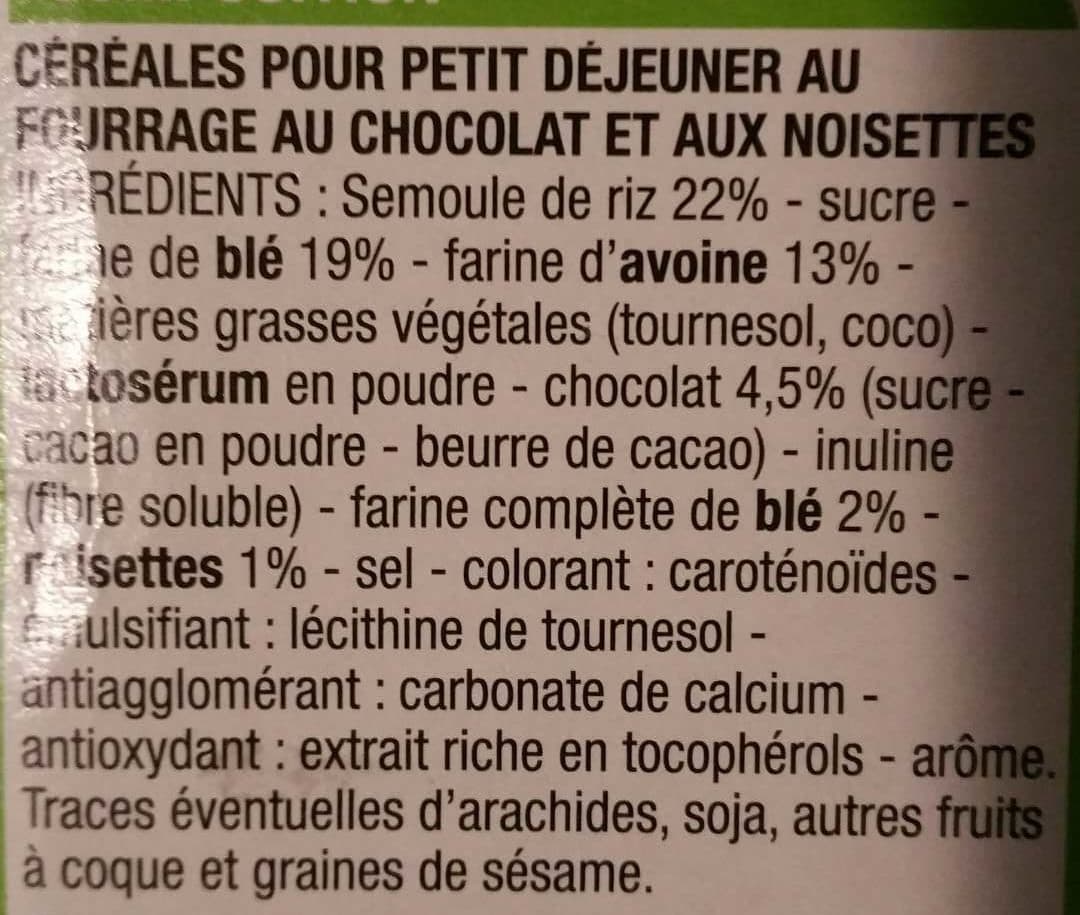 Cora Fourrés Chocolat Noisettes packshot