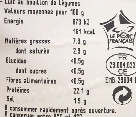 Patrimoine Gourmand Jambon cuit à l'ancienne avec couenne au torchon packshot
