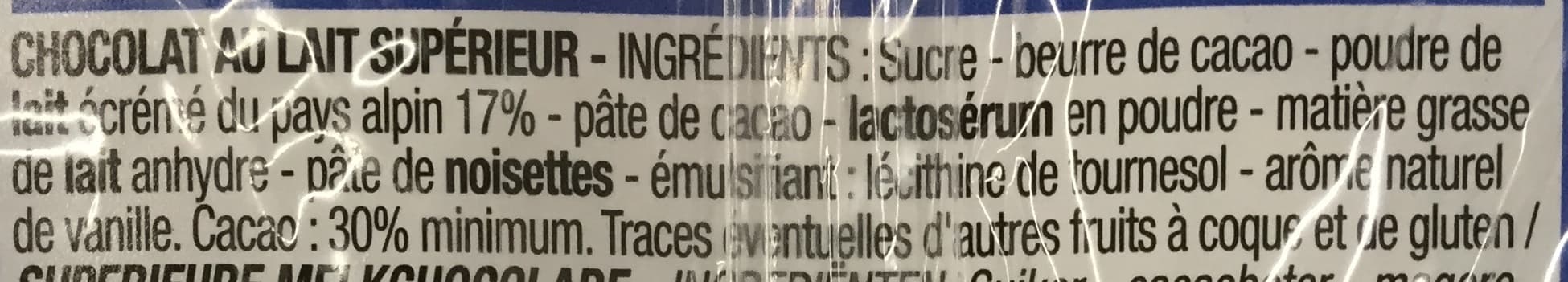 Cora Chocolat au lait du pays Alpin packshot