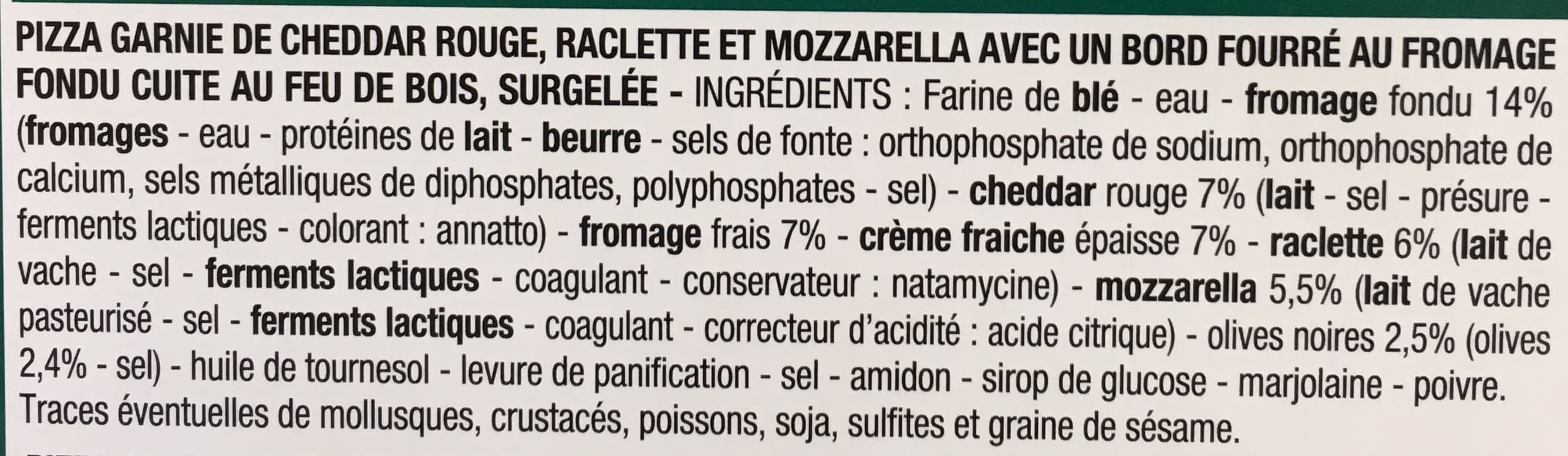 Cora Pizza feu de bois 3 Fromages packshot