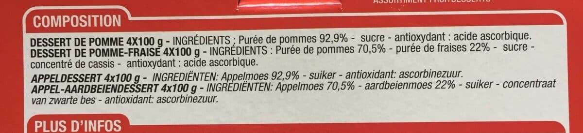 Cora Assortiement de desserts de fruits packshot