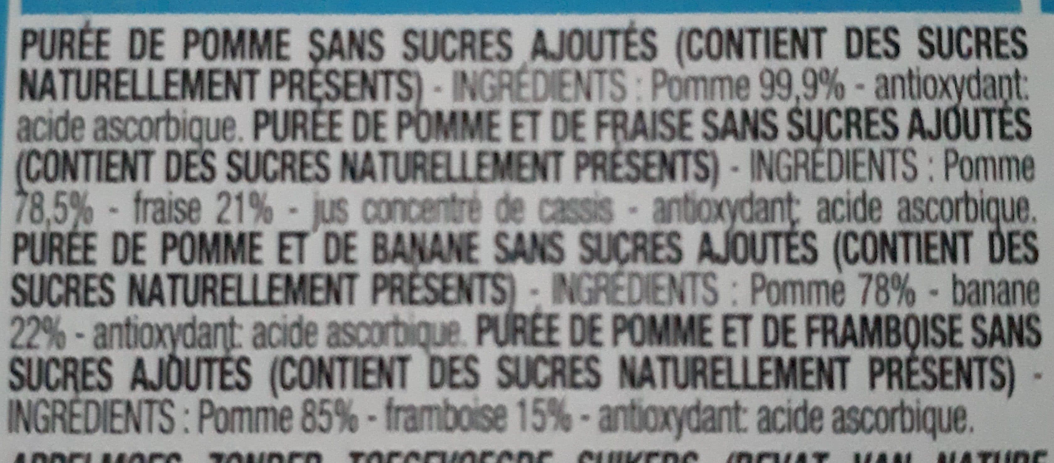 Cora Assortiment de Compotes Sans Sucres Ajoutés packshot