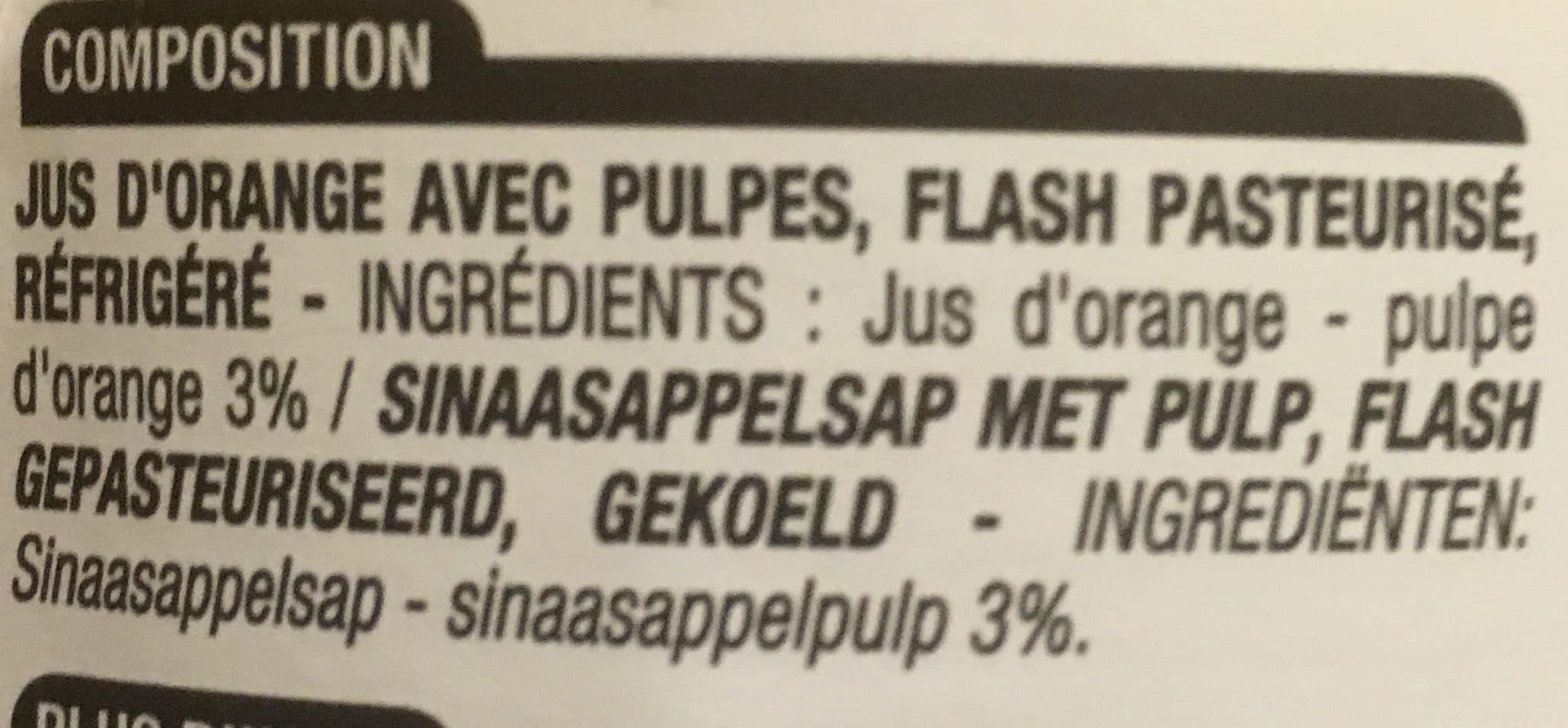 Cora Pur Jus d'orange avec pulpe packshot