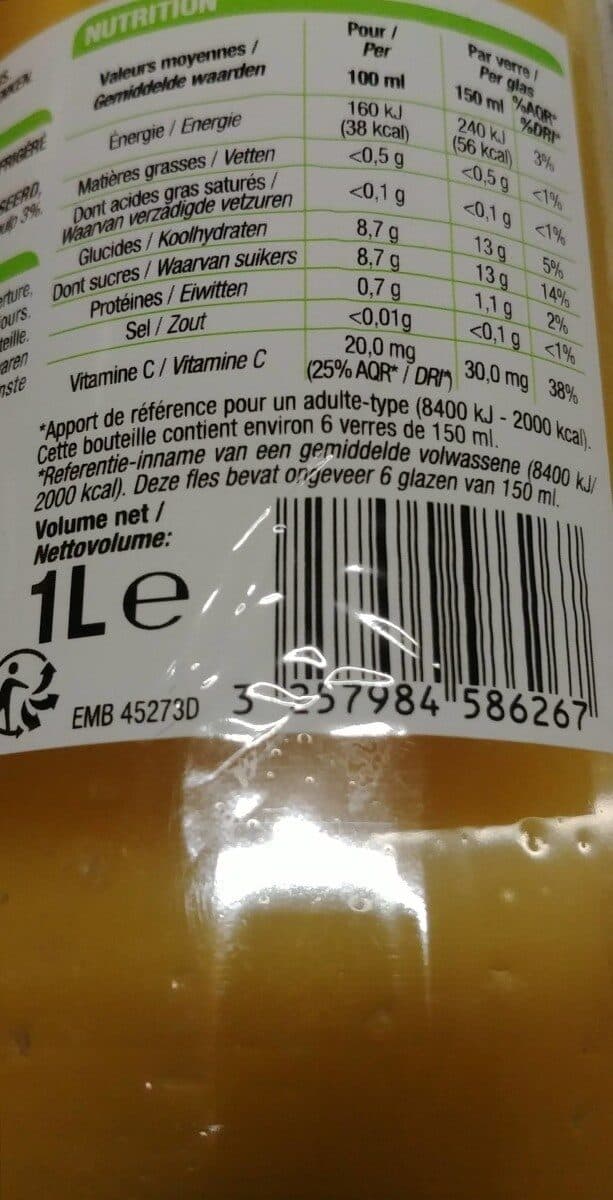 Cora Pur Jus d'orange avec pulpe packshot