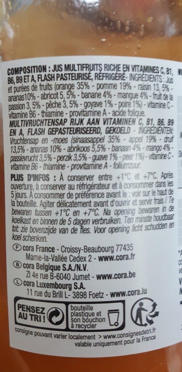 Cora Jus multivitaminé packshot