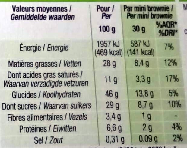 Cora Mini Brownies Chocolat Noisettes packshot