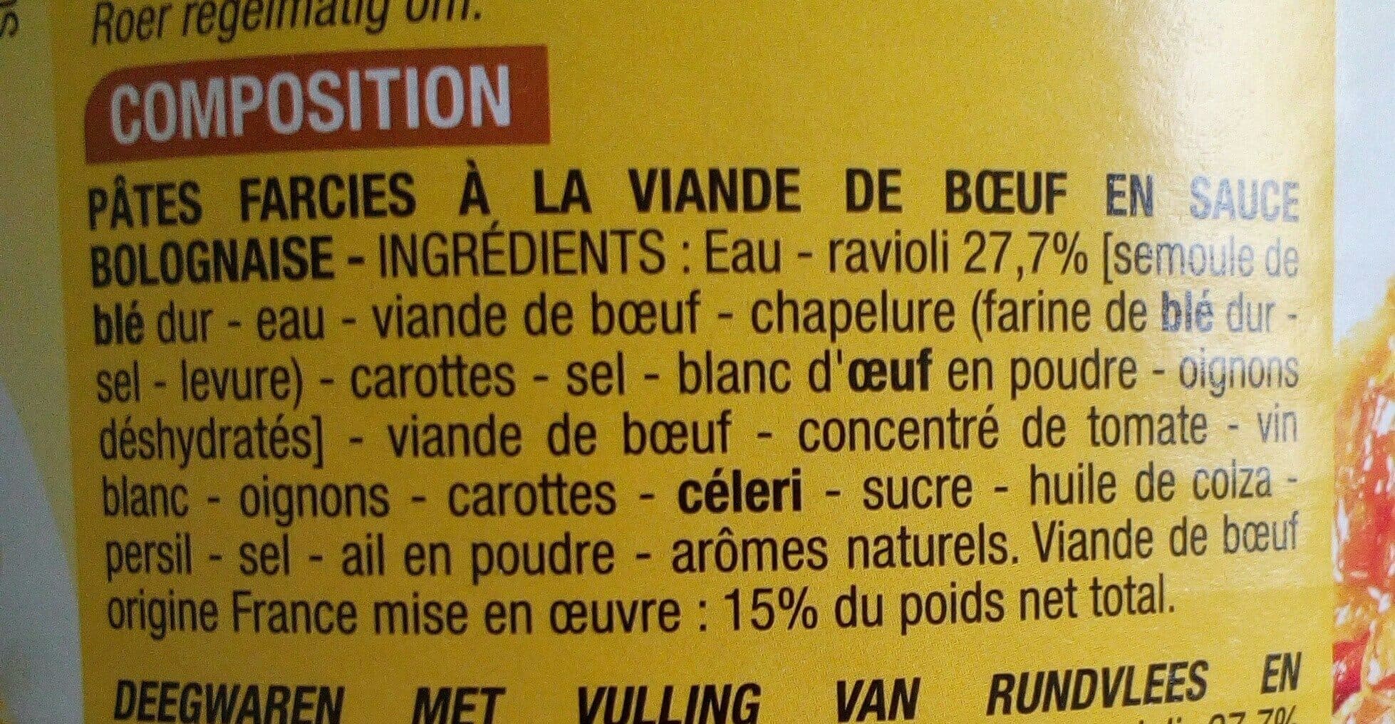 Cora Ravioli Bolognaise packshot
