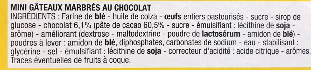 Cora Mini gâteaux marbrées chocolat packshot