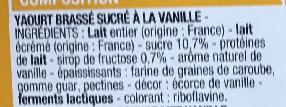 Cora Yaourt brassé vanille packshot