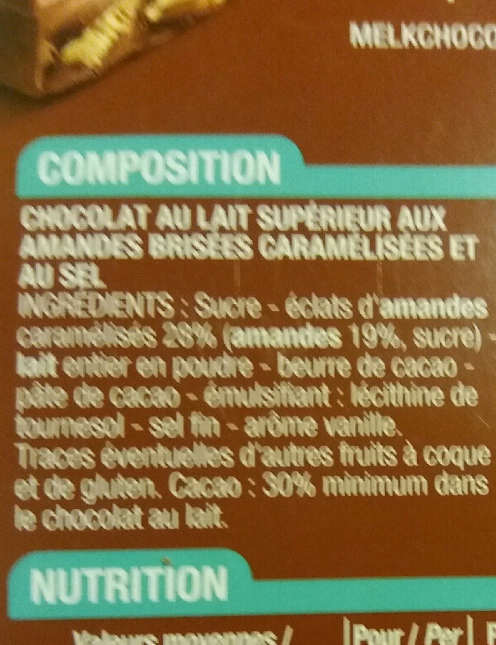 Cora Chocolat lait amande pointe de sel packshot