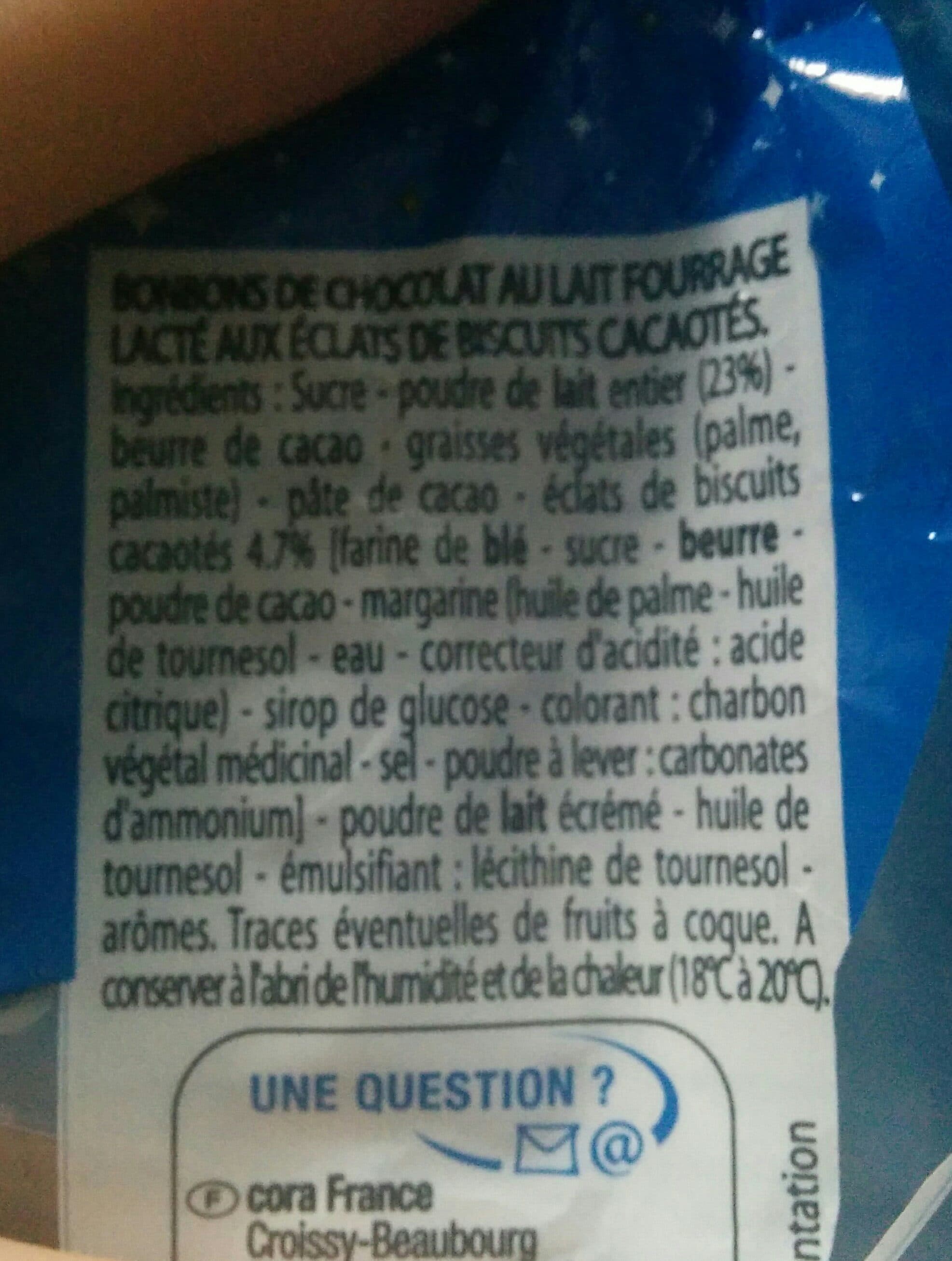 Auteuil Chocolat lait aux éclats de biscuits cacaotés packshot
