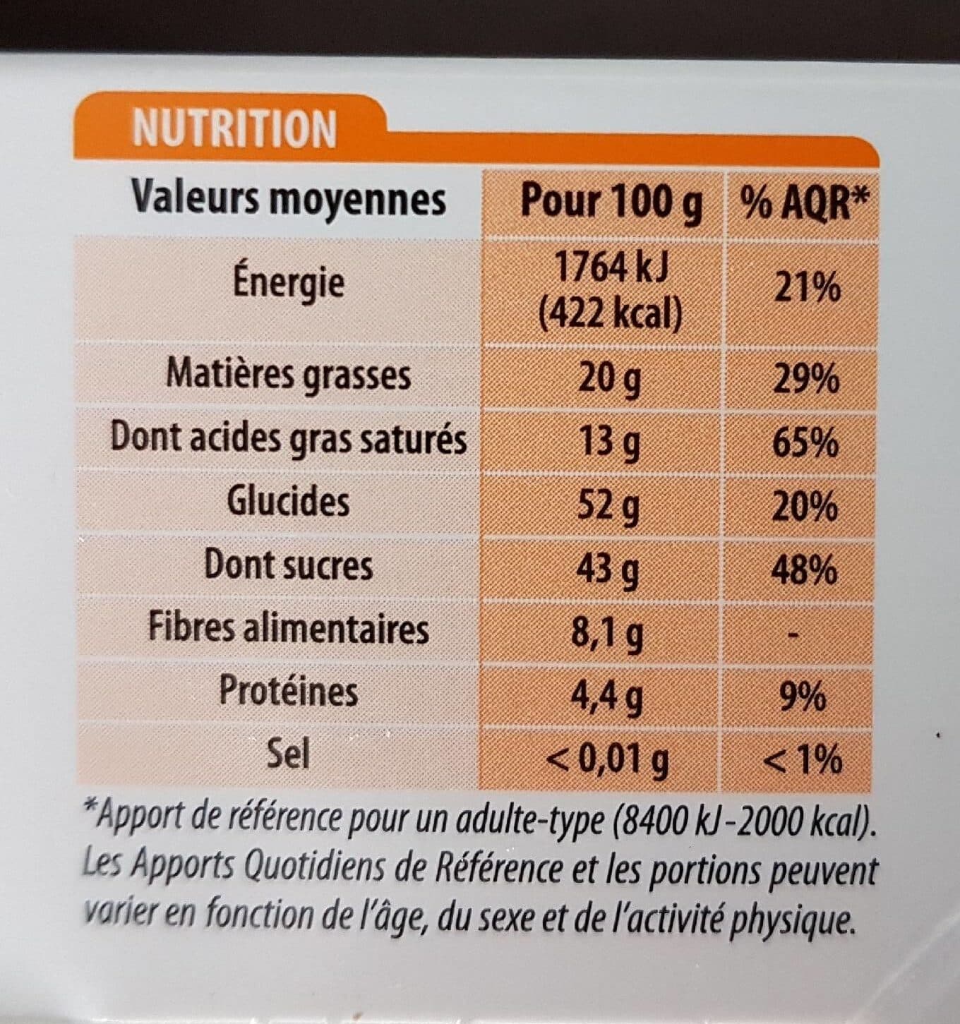 Auteuil Orangettes chocolat noir packshot