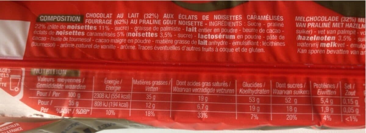 Cora Rochers Lait packshot