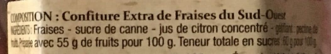 Patrimoine Gourmand Confiture extra fraise du sud ouest packshot