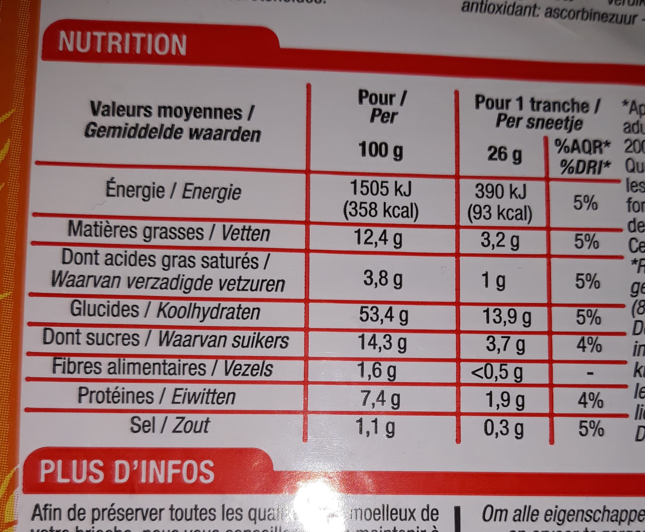 Cora Brioche tranchée packshot
