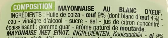 Cora Mayonnaise fouettée au blanc d'oeuf packshot